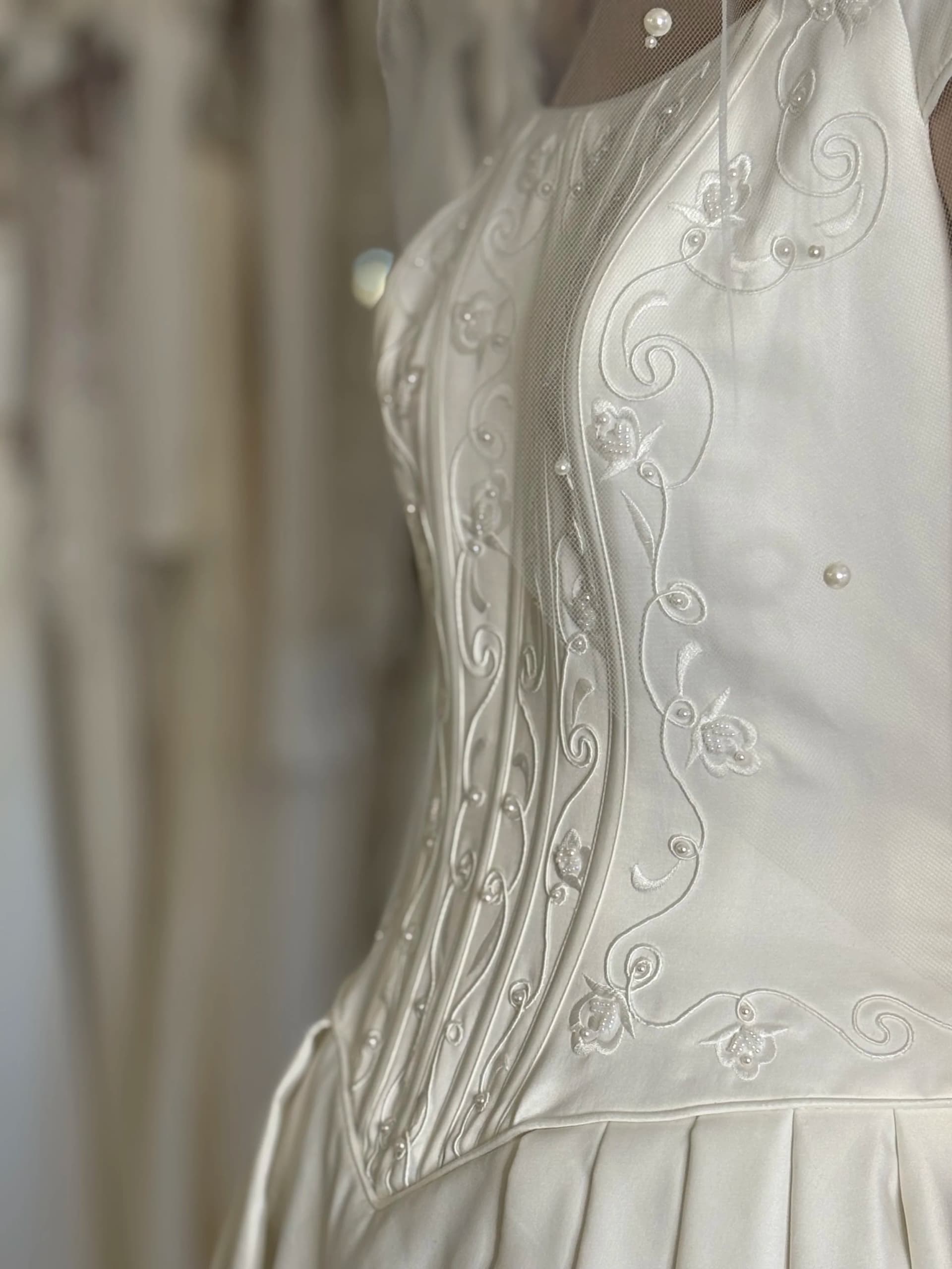 Cecilina – Preloved brudekjole str. 38 - billede 6