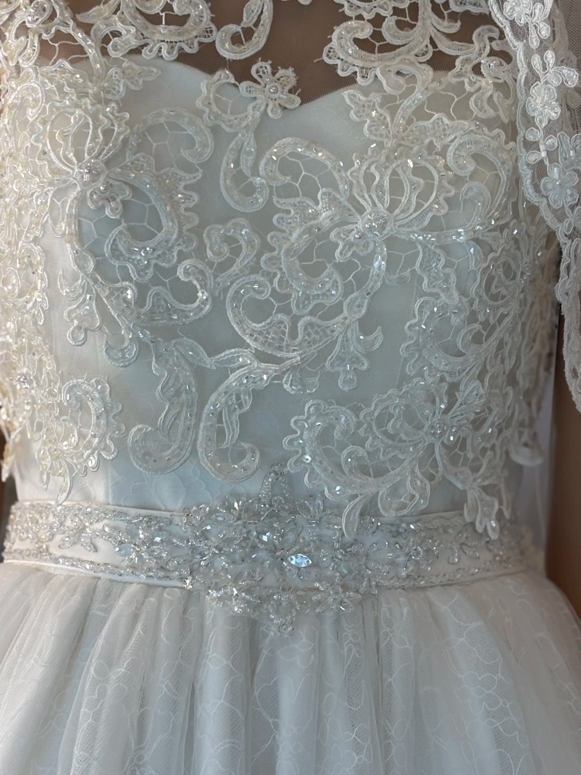 Lisbeth – Preloved kort brudekjole str. 36 - billede 6