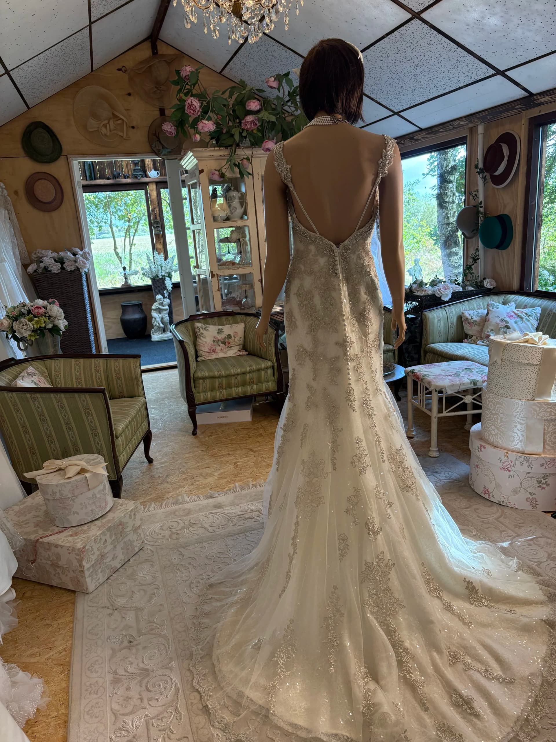 Luise – Preloved brudekjole str. 38 - billede 4