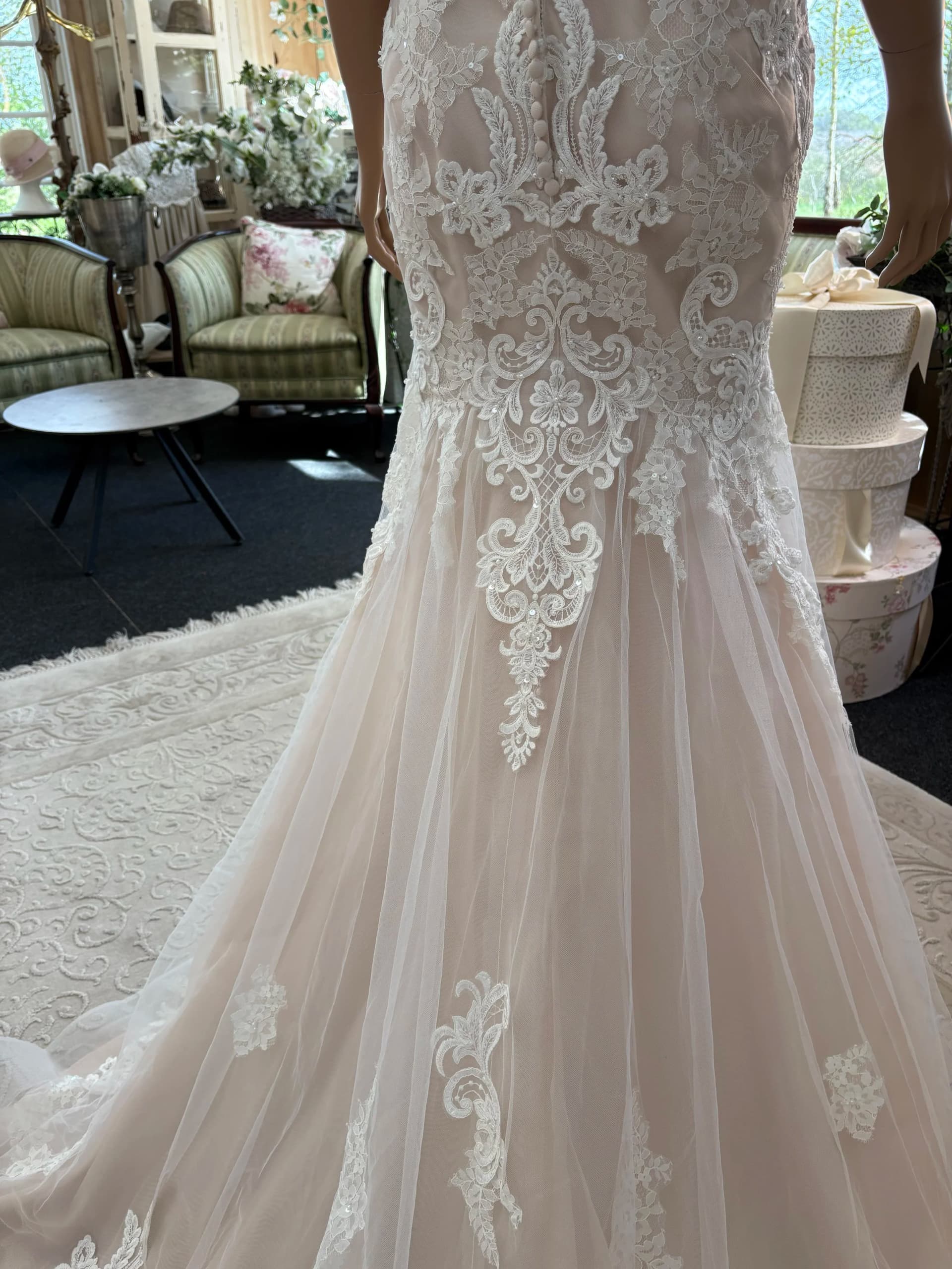 Elina – Preloved brudekjole str. 38 - billede 3