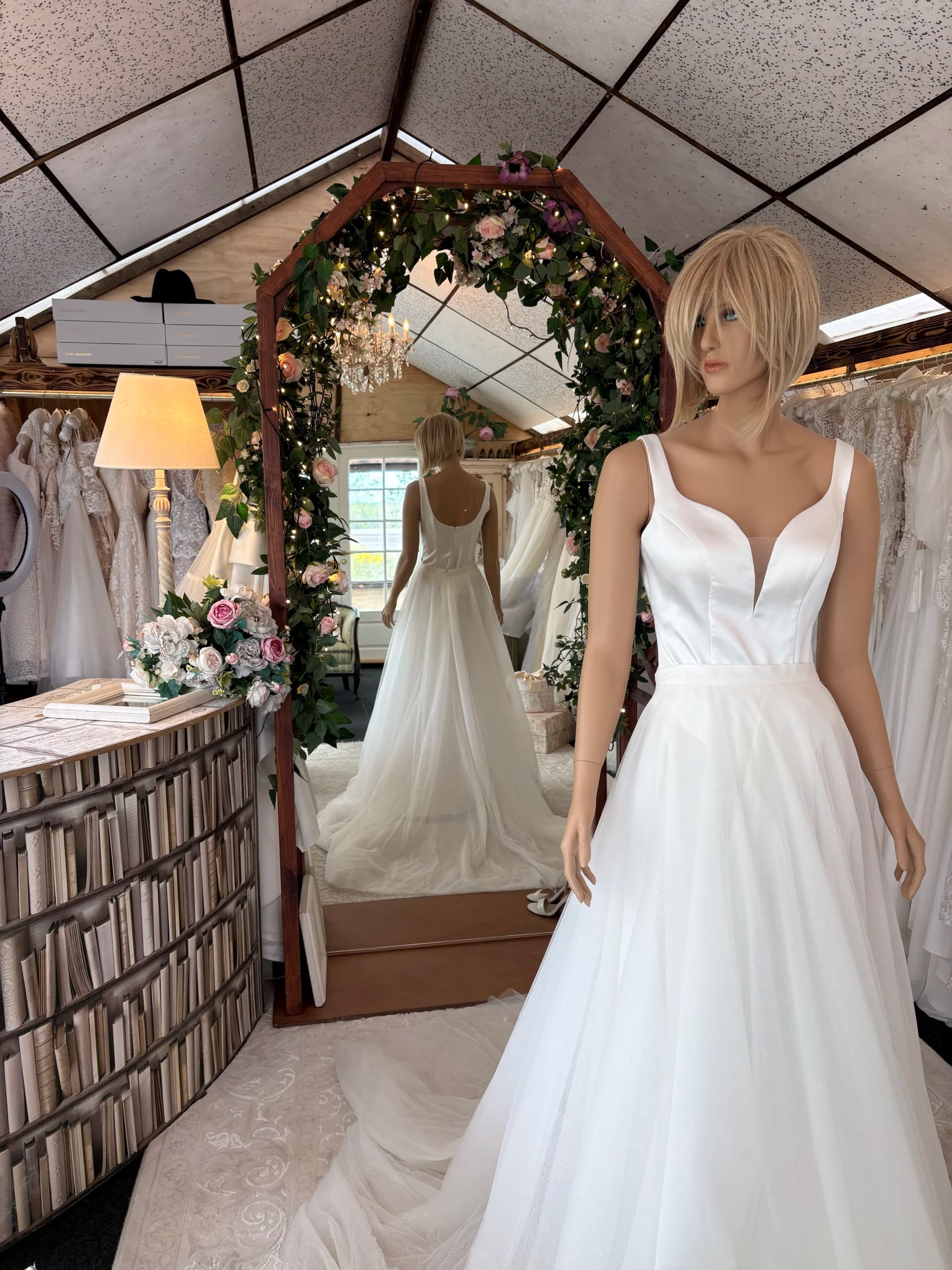 Vera – Preloved 2-delt brudekjole str. 36 - billede 1