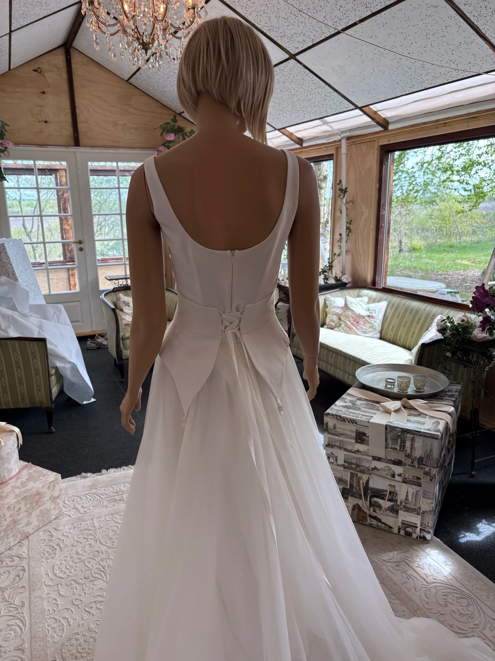 Vera – Preloved 2-delt brudekjole str. 36 - billede 3