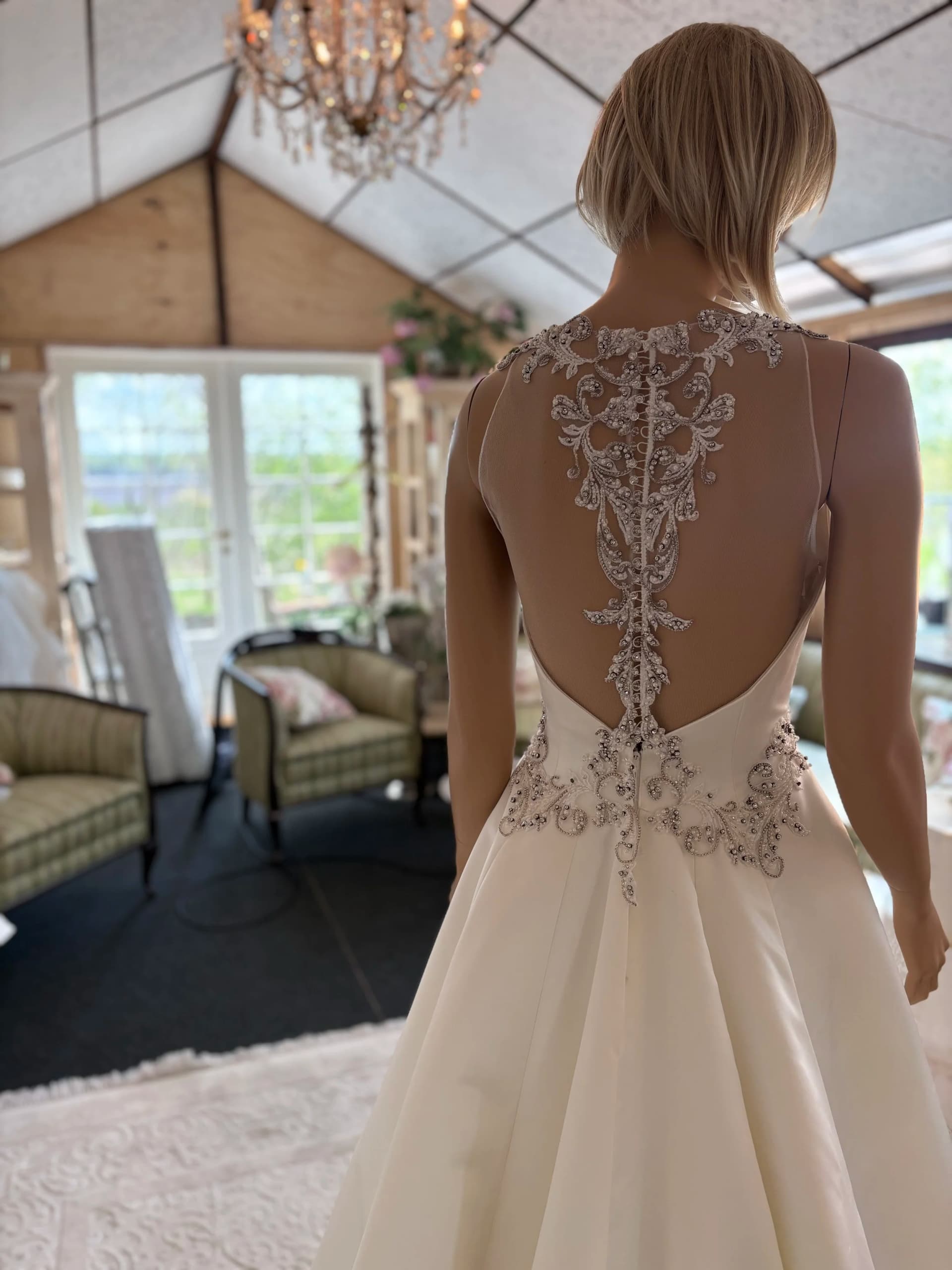 Gloria – Preloved brudekjole str. 38 - billede 6